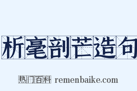 析毫剖芒造句是什么意思的图片